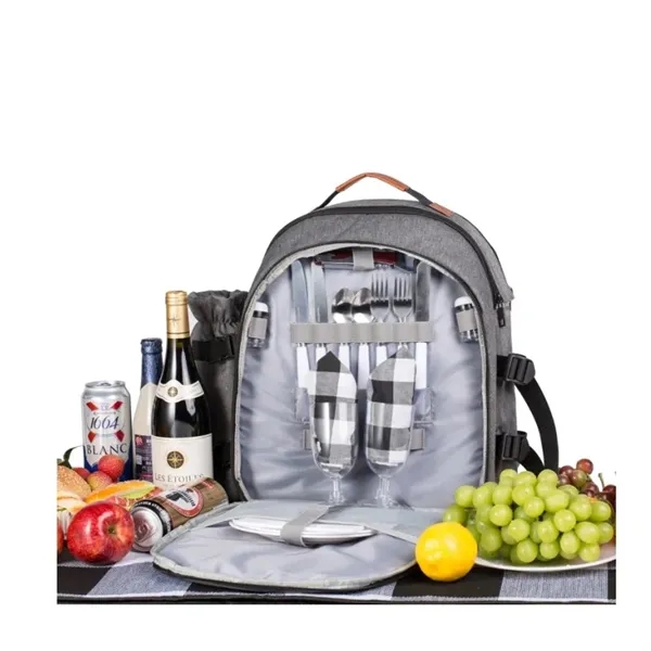 Leakproof Insulated Cooler Picnic Backpack - Leakproof Insulated Cooler Picnic Backpack - Image 6 of 8