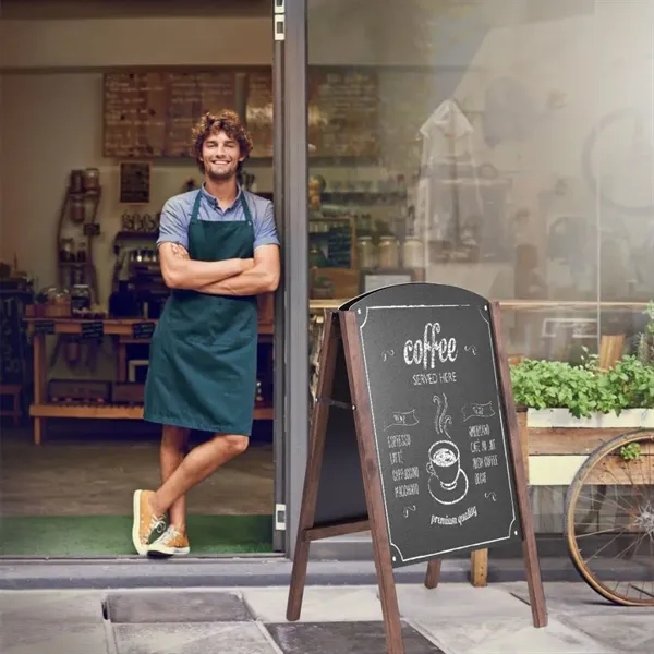 Wood Double Sided A Frame Chalkboard Sign - Wood Double Sided A Frame Chalkboard Sign - Image 1 of 5