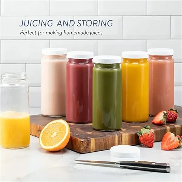 16 Oz Reusable Glass Water Juicing Bottle - 16 Oz Reusable Glass Water Juicing Bottle - Image 3 of 7