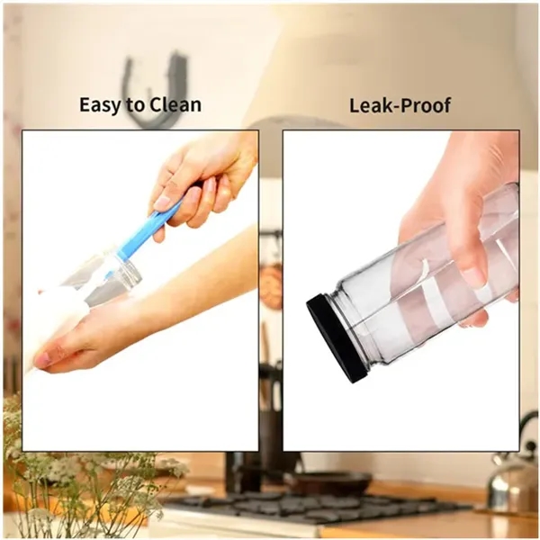 16 Oz Reusable Glass Water Juicing Bottle - 16 Oz Reusable Glass Water Juicing Bottle - Image 6 of 7