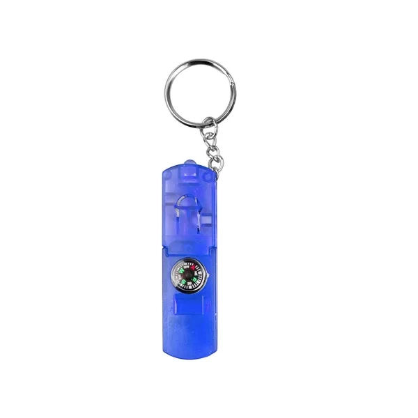 Compass Keychain with Whistle & LED Light - Compass Keychain with Whistle & LED Light - Image 16 of 17
