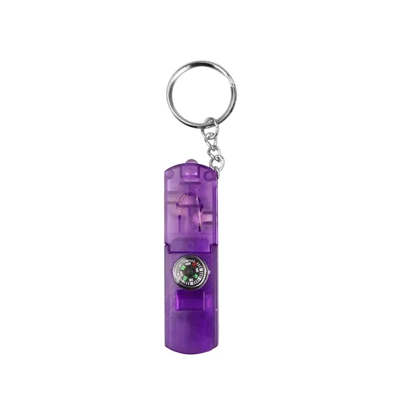 Compass Keychain with Whistle & LED Light - Compass Keychain with Whistle & LED Light - Image 17 of 17