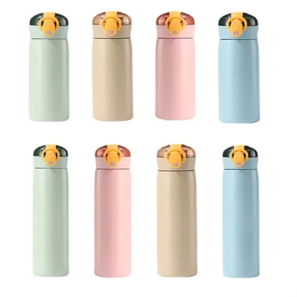 Kids Stainless Steel Insulated Water Bottle with Straw - Kids Stainless Steel Insulated Water Bottle with Straw - Image 2 of 2