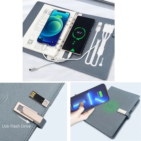 Usb Flash Drive Wireless Charging Notebook - Usb Flash Drive Wireless Charging Notebook - Image 1 of 2