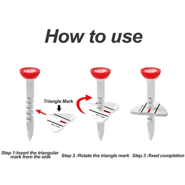 Adjustable Golf Tee with Alignment Aid In Stock - Adjustable Golf Tee with Alignment Aid In Stock - Image 5 of 10