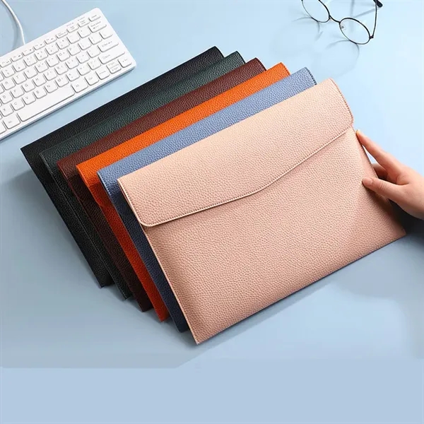 PU Leather A4 File Folder Document Holder - PU Leather A4 File Folder Document Holder - Image 1 of 5