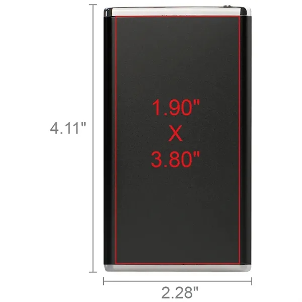Winnemac Sleek Metallic Slim 3000mAh Power Bank - Winnemac Sleek Metallic Slim 3000mAh Power Bank - Image 9 of 11