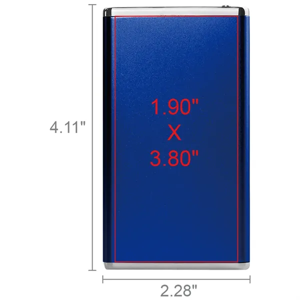 Winnemac Sleek Metallic Slim 3000mAh Power Bank - Winnemac Sleek Metallic Slim 3000mAh Power Bank - Image 10 of 11