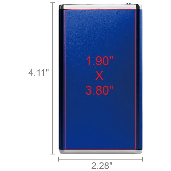 Winnemac Sleek Metallic Slim 3000mAh Power Bank - Winnemac Sleek Metallic Slim 3000mAh Power Bank - Image 11 of 11