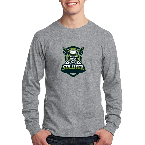 Port & Company® Long Sleeve Cotton T-Shirt - Port & Company® Long Sleeve Cotton T-Shirt - Image 4 of 22
