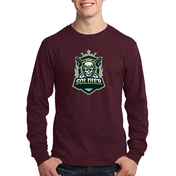 Port & Company® Long Sleeve Cotton T-Shirt - Port & Company® Long Sleeve Cotton T-Shirt - Image 5 of 22