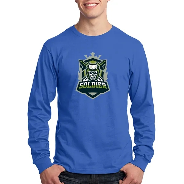 Port & Company® Long Sleeve Cotton T-Shirt - Port & Company® Long Sleeve Cotton T-Shirt - Image 19 of 22