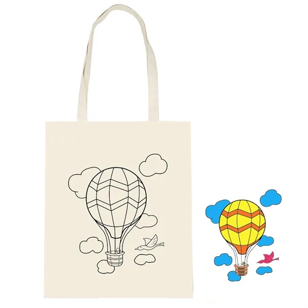 Painted canvas tote bag 6 crayons - Painted canvas tote bag 6 crayons - Image 7 of 11
