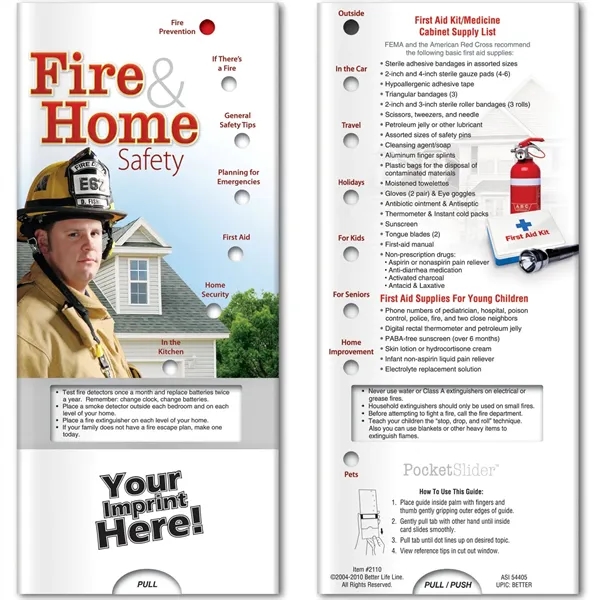 Custom Pocket Slider - Fire and Home Safety