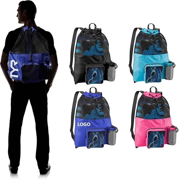 Large Capacity Beach Mesh Backpack - Large Capacity Beach Mesh Backpack - Image 0 of 4
