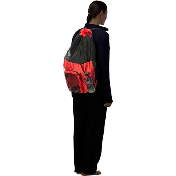 Large Capacity Beach Mesh Backpack - Large Capacity Beach Mesh Backpack - Image 3 of 4