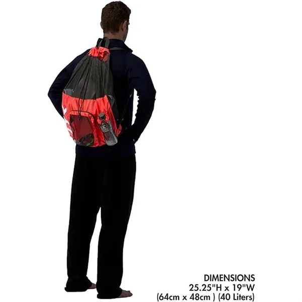 Large Capacity Beach Mesh Backpack - Large Capacity Beach Mesh Backpack - Image 4 of 4
