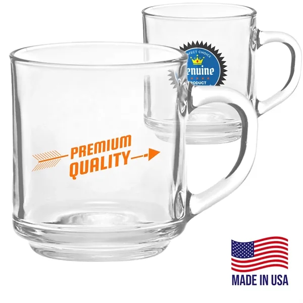 10 oz. USA Made ARC Handy Glass Coffee Mugs w/ Custom logo - 10 oz. USA Made ARC Handy Glass Coffee Mugs w/ Custom logo - Image 0 of 1