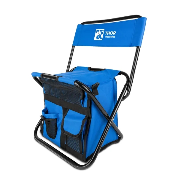 Folding Chair with 24 Can Cooler Bag & Pockets - Folding Chair with 24 Can Cooler Bag & Pockets - Image 5 of 6