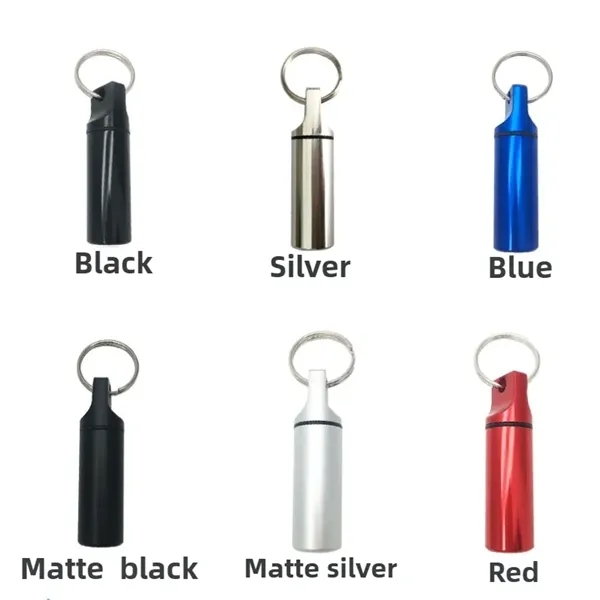 Wholesale Aluminum Pill Box Keychain Travel Medicine Holder - Wholesale Aluminum Pill Box Keychain Travel Medicine Holder - Image 1 of 5