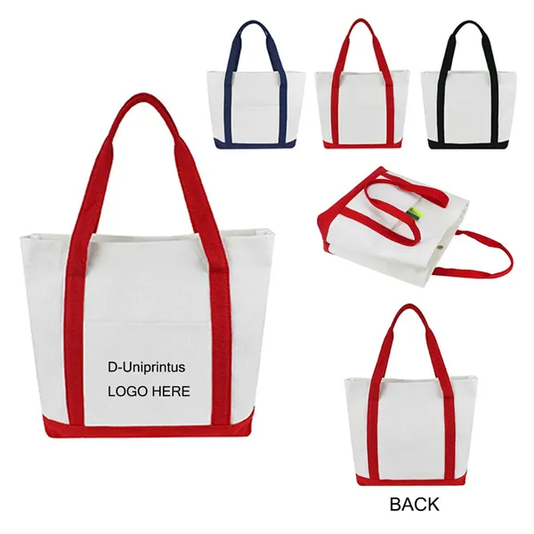 Mini Canvas Boat Tote Bags - Mini Canvas Boat Tote Bags - Image 0 of 2