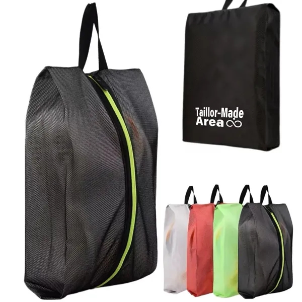 Portable Waterproof Black Large Capacity Travel Shoe Bag - Portable Waterproof Black Large Capacity Travel Shoe Bag - Image 0 of 6