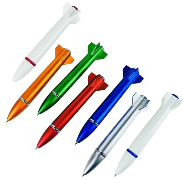 Mini Rocket Flashlight Rollerball Pens Black - Mini Rocket Flashlight Rollerball Pens Black - Image 3 of 4