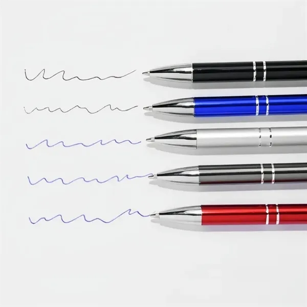 Metal Detachable Ballpoint Pen w/ Painted Barrel  Plated Tip - Metal Detachable Ballpoint Pen w/ Painted Barrel  Plated Tip - Image 2 of 2