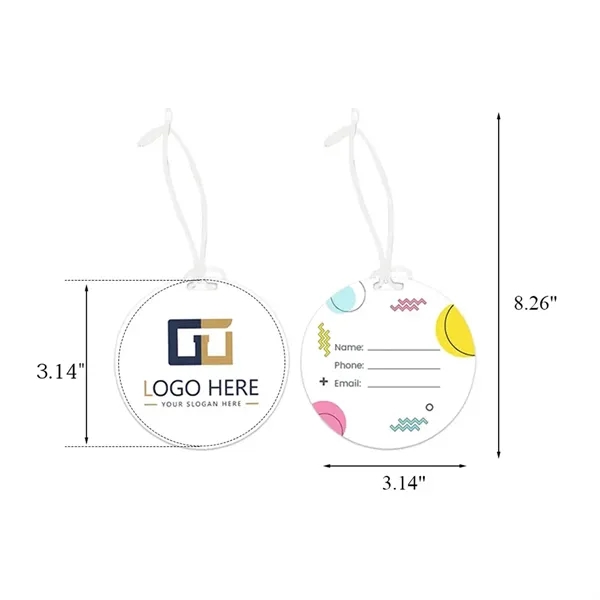 Full Color Round Plastic Luggage Tags With Strap - Full Color Round Plastic Luggage Tags With Strap - Image 2 of 4