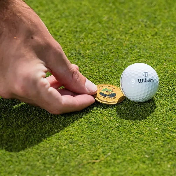 Hammered Metal Golf Ball Marker - Hammered Metal Golf Ball Marker - Image 6 of 6