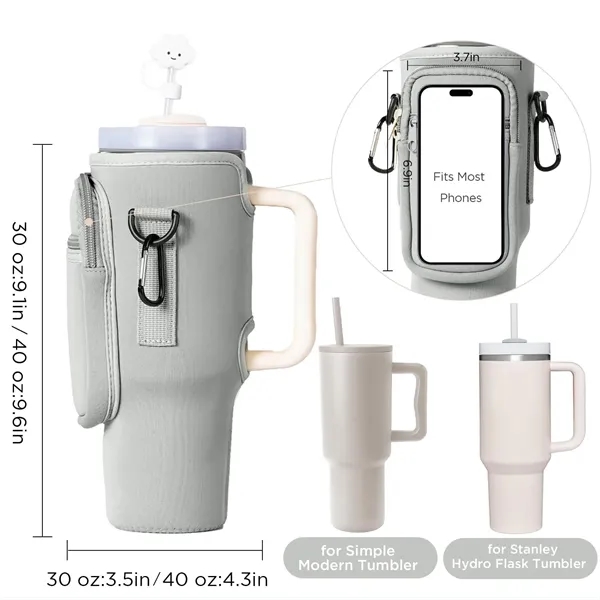 Water Bottle Carrier Bag with Phone Pocket - Water Bottle Carrier Bag with Phone Pocket - Image 1 of 5