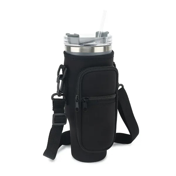 Water Bottle Carrier Bag with Phone Pocket - Water Bottle Carrier Bag with Phone Pocket - Image 4 of 5