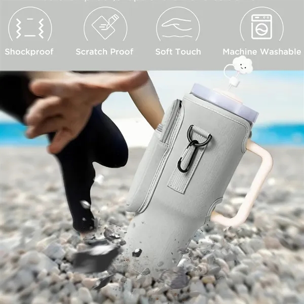 Water Bottle Carrier Bag with Phone Pocket - Water Bottle Carrier Bag with Phone Pocket - Image 5 of 5