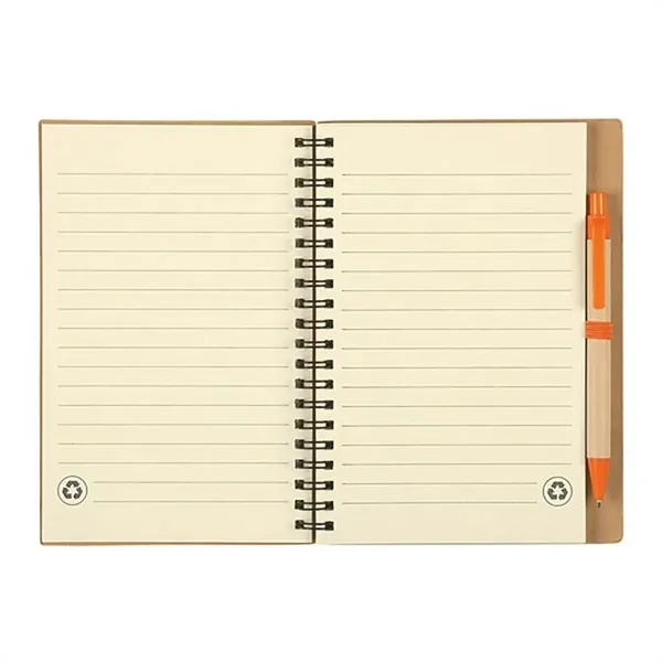 Eco Spiral Notebook w/ Ballpoint Pen - Eco Spiral Notebook w/ Ballpoint Pen - Image 1 of 4