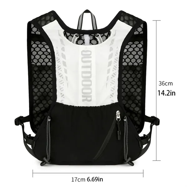 Lightweight Running Vest Reflective Outdoors Hydration Pack - Lightweight Running Vest Reflective Outdoors Hydration Pack - Image 1 of 4