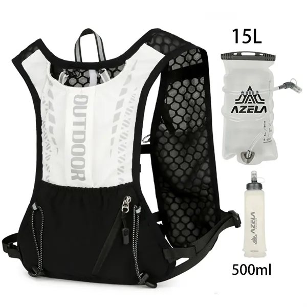 Lightweight Running Vest Reflective Outdoors Hydration Pack - Lightweight Running Vest Reflective Outdoors Hydration Pack - Image 2 of 4