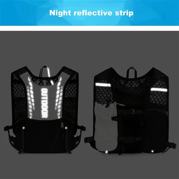 Lightweight Running Vest Reflective Outdoors Hydration Pack - Lightweight Running Vest Reflective Outdoors Hydration Pack - Image 4 of 4