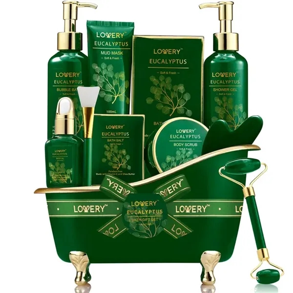Eucalyptus Spa Basket - 16Pc Bath and Body Care Set - Eucalyptus Spa Basket - 16Pc Bath and Body Care Set - Image 0 of 0