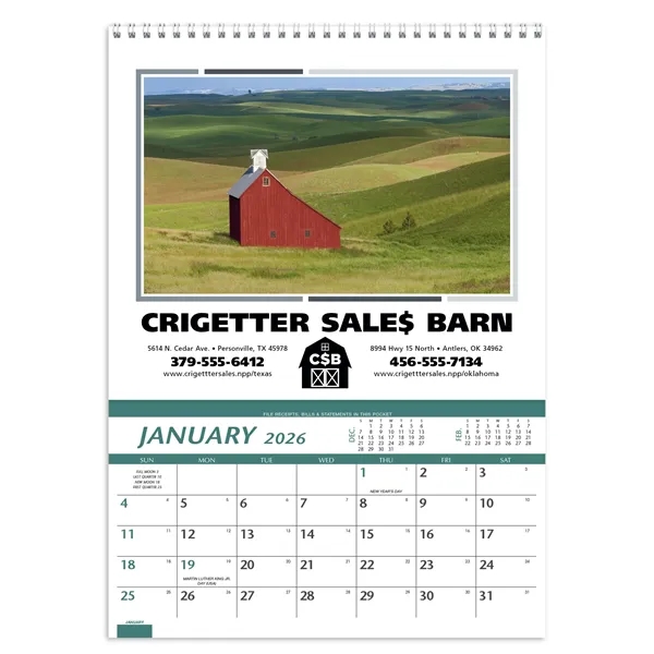 Triumph® Calendars Farm Pocket Calendar - Triumph® Calendars Farm Pocket Calendar - Image 1 of 1