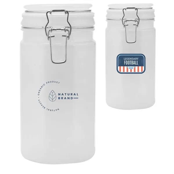 34 oz. Air Tight Frosted Glass Storage Jars - 34 oz. Air Tight Frosted Glass Storage Jars - Image 0 of 1