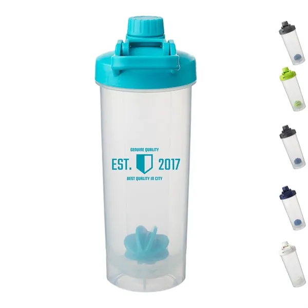 Plastic 24 Oz Shaker Bottles With Mixer - Plastic 24 Oz Shaker Bottles With Mixer - Image 0 of 8