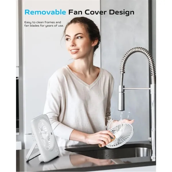 3000mAh Rechargeable Fan with Power Bank - 3000mAh Rechargeable Fan with Power Bank - Image 3 of 4