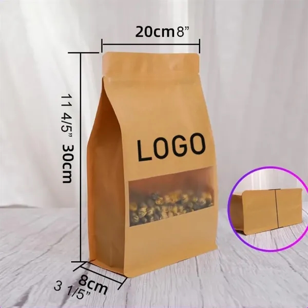 12" Internal Visually Sealed Food Grade Paper Bag - 12" Internal Visually Sealed Food Grade Paper Bag - Image 2 of 3