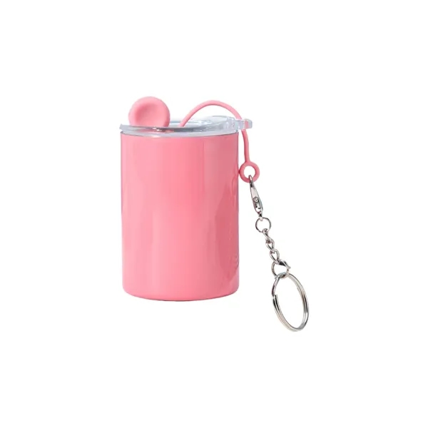 3oz Mini Tumbler Sublimation Shot Glass w/ Straw Lid - 3oz Mini Tumbler Sublimation Shot Glass w/ Straw Lid - Image 6 of 7
