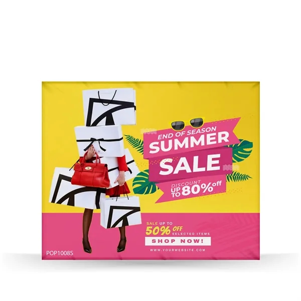 10'x8' Straight Pop Up Fabric Foldable Display Wall w Endcap - 10'x8' Straight Pop Up Fabric Foldable Display Wall w Endcap - Image 5 of 5