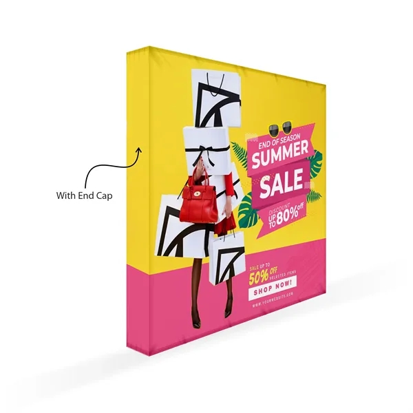 10'x10' Straight PopUp Fabric Foldable Display Wall w Endcap - 10'x10' Straight PopUp Fabric Foldable Display Wall w Endcap - Image 1 of 5