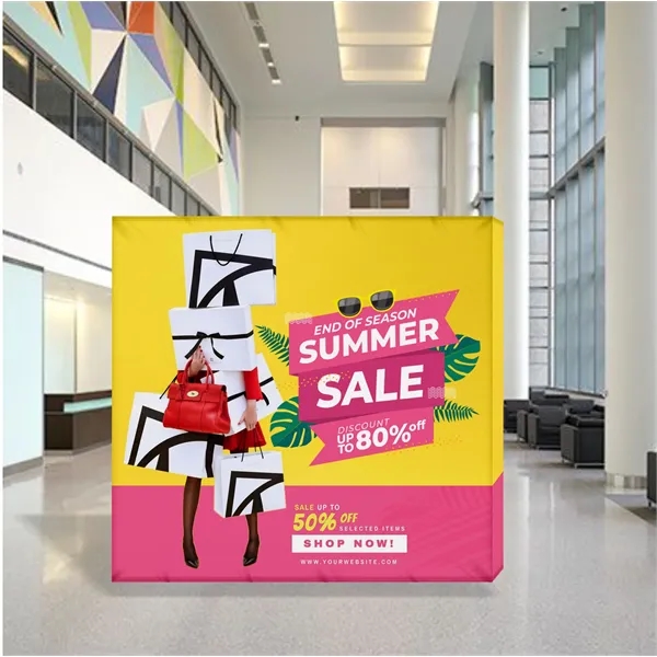 10'x10' Straight PopUp Fabric Foldable Display Wall w Endcap - 10'x10' Straight PopUp Fabric Foldable Display Wall w Endcap - Image 4 of 5