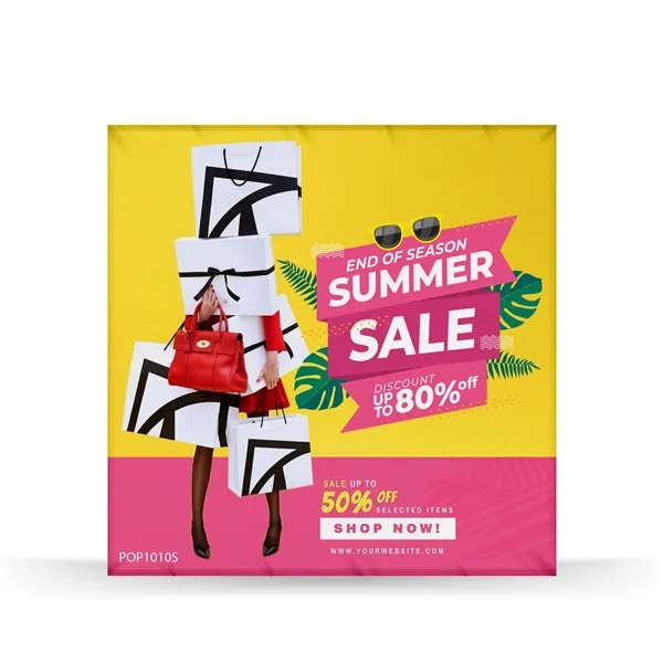 10'x10' Straight PopUp Fabric Foldable Display Wall w Endcap - 10'x10' Straight PopUp Fabric Foldable Display Wall w Endcap - Image 5 of 5