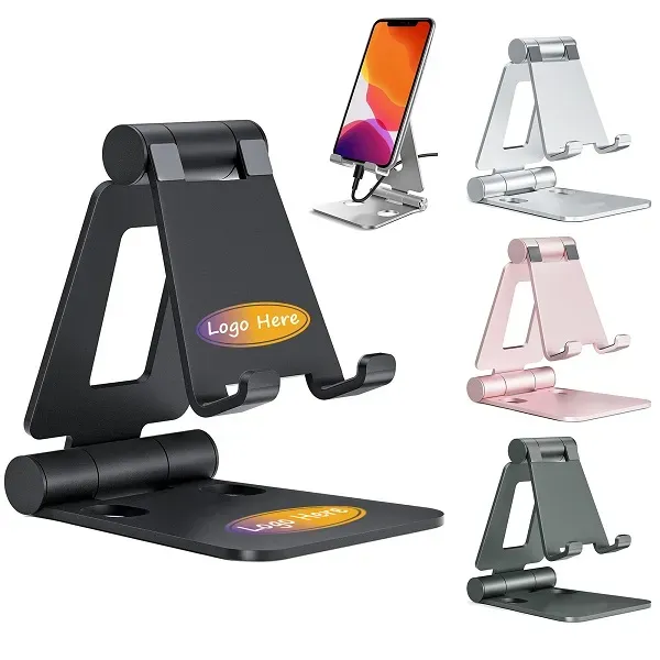 Adjustable Dual Folding Cell Phone Stand - Adjustable Dual Folding Cell Phone Stand - Image 0 of 4