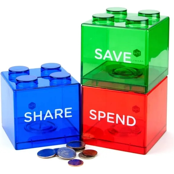 Custom Logo Stackable Building Blocks Coin Bank - Custom Logo Stackable Building Blocks Coin Bank - Image 0 of 0